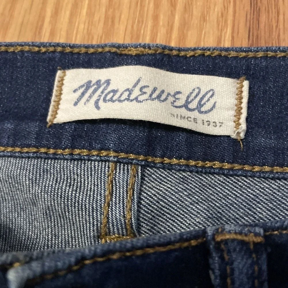 Madewell Jeans Womens Size 26 Blue Denim Distressed Skinny Skinny Medium Wash - Picture 2 of 12